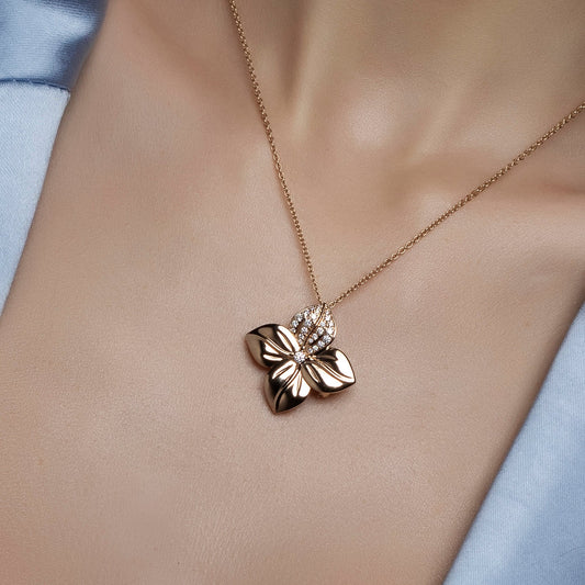 Lucky Flower Diamond Pendant